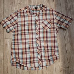 Marmot Plaid Short Sleeve Button Shirt XL